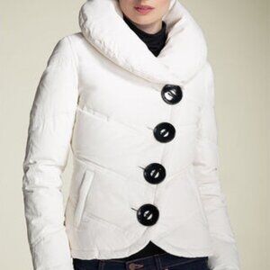 Soia & Kyo White Down-filled Puffer Jacket
